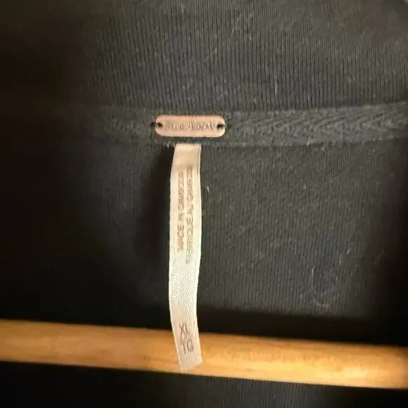 Free People Ruby Button Up Oversized Shirt Jacket Shacket Charcoal Gray Black XL - Picture 12 of 14